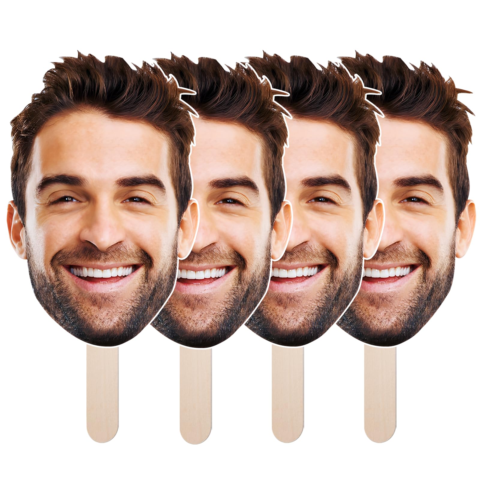 Custom Cutout Big Face Stick, Hand-Hold Fun Face, Party Fun, Party D  cor, Personalized Big Head, Real Life Size Cardboard Conto