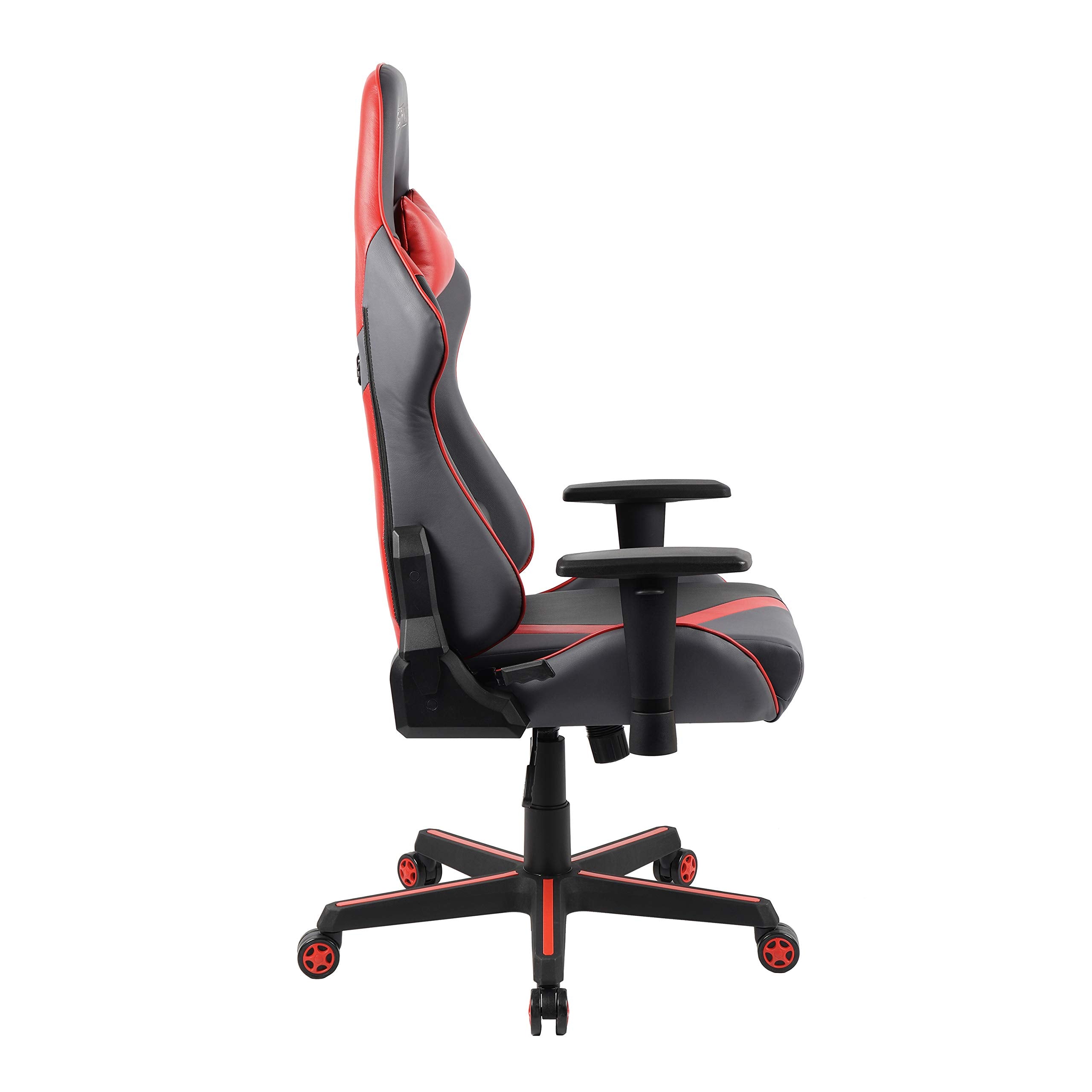 Techni Sport Pc Gaming Chair With Foam Seat And Padded Arms, Reclining Office Chair With Height And Tilt Adjustment, Red