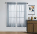 Pi Sheer Curtains 63 Inches Long,Soft Voile Window Treatment For Bedroom/Living Room Rod Pocket 2 Panels (Blue Haze,W52Xl63)