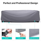 Brosyda Patio Furniture Set Cover Waterproof, Heavy Duty Furniture Covers For Outdoor Sectional Sofa Set Wicker Rattan Table Chair Rectangular,124'L×71'W×29'H,Grey