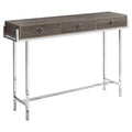 HomeRoots Furniture 12' x 48' x 31'.75' Dark Taupe, Particle Board, Metal - Accent Table