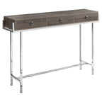HomeRoots Furniture 12' x 48' x 31'.75' Dark Taupe, Particle Board, Metal - Accent Table