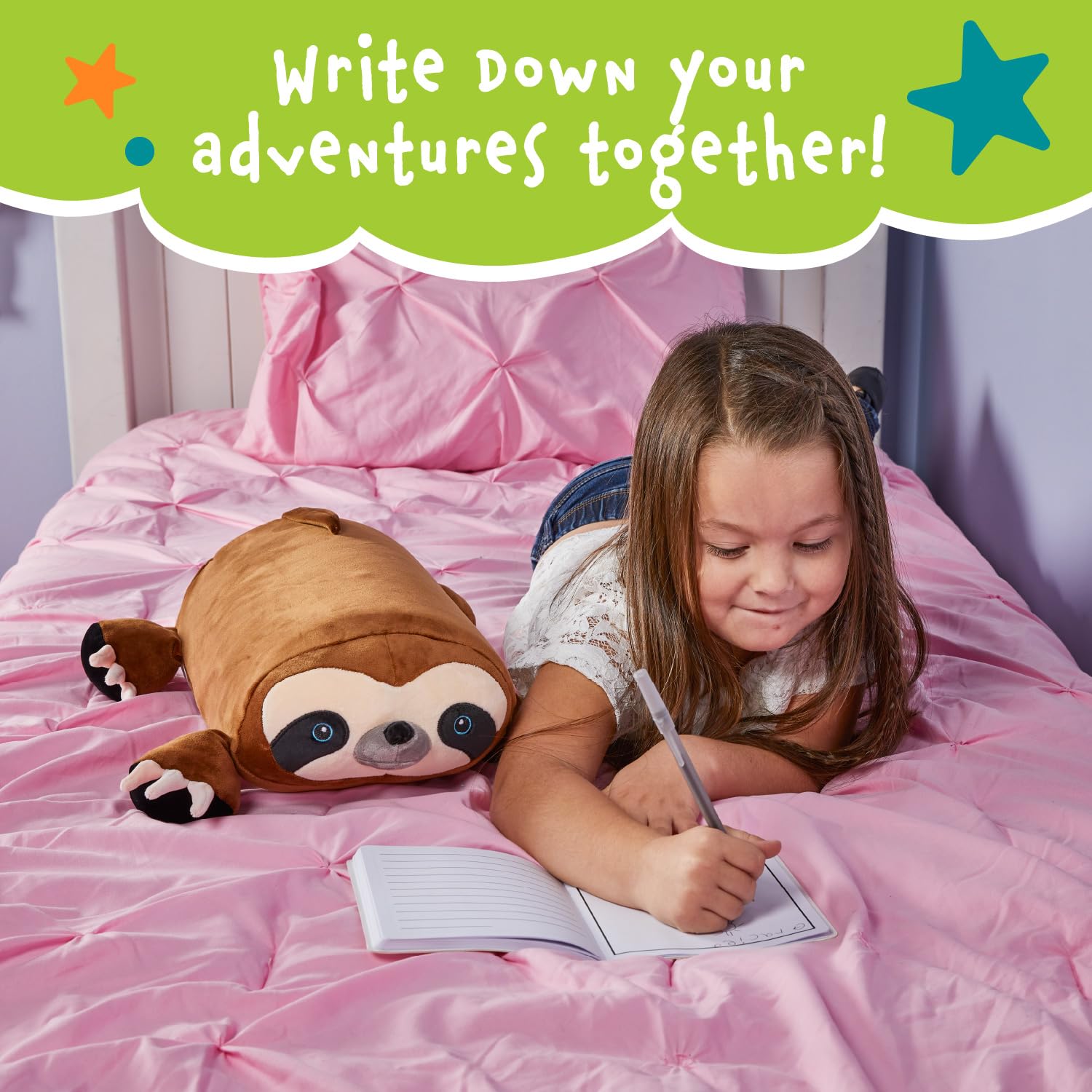 Memory Mates Lynn The Sloth Memory Foam Pillow Plush,15    Stuffed Animal