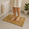 Angira handicrafts Natural Wood Bath Mat :mat for Living Room,Bedroom Bathroom/Wooden Door Mat/Kitchen Floor Rug  Bathroom Show