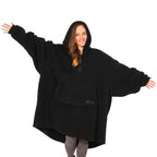 The Comfy Original Teddy Bear Quarter-Zip | Oversized Microfiber & Sherpa Wearable Blanket, Seen On Shark Tank, One Size Fits Al