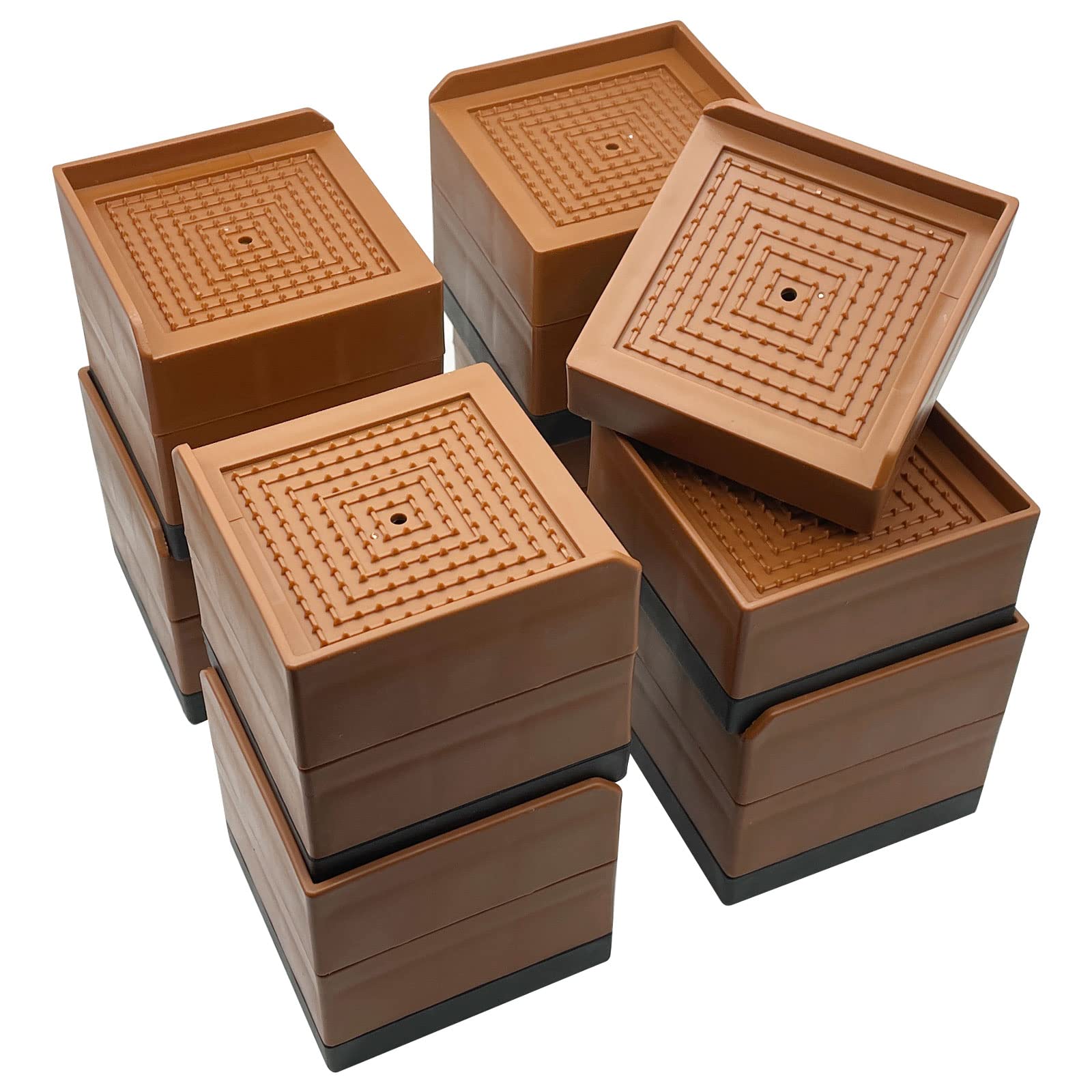 Jonhwi Bed Lifts Risers, Heavy Duty 3 Inch Furniture Elevator, Raising Blocks For Bed Couch Desk Sofa Tables, Headboard Stilts (