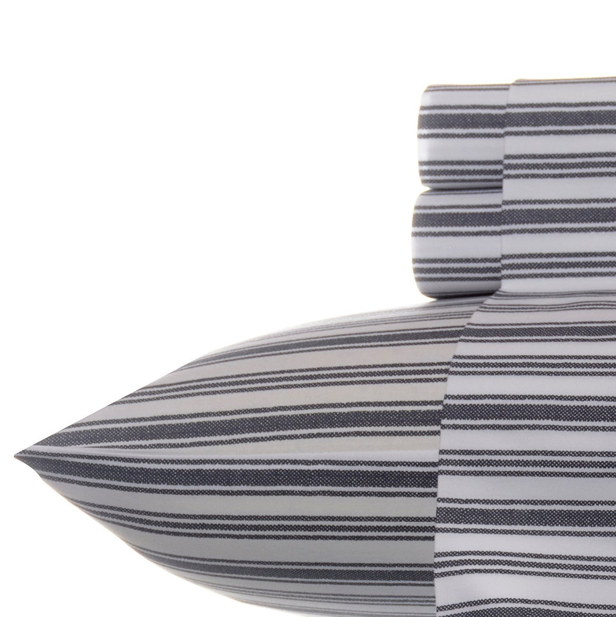 Nautica - Twin Xl Sheets, Cotton Percale Bedding Set, Casual Home Decor, Dorm Room Essentials (Coleridge Stripe Charcoal, Twin X