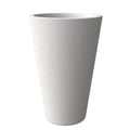 Pebble Series Poly Stone Planter 11.8 Dia 19.7 High in White