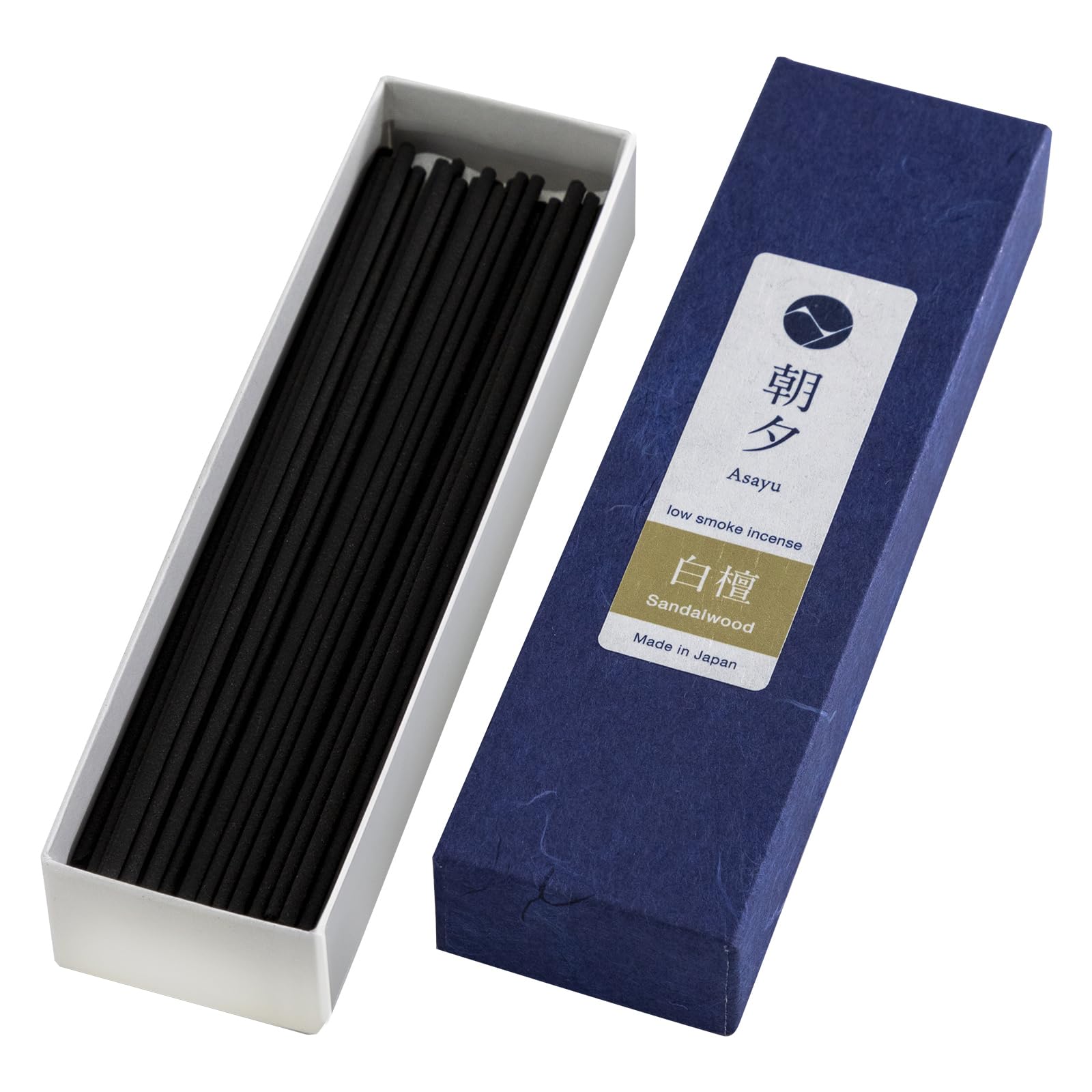 Asayu Japan Natural Low Smoke Sandalwood Incense Sticks Scent (20gr), Sample Size Japanese Incense for Evening Relaxation, Yoga,