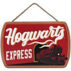 Open Road Brands Harry Potter Hogwarts Express Hanging Wood Wall Decor - Fun Harry Potter Sign for Kids' Bedroom, Playroom or Mo