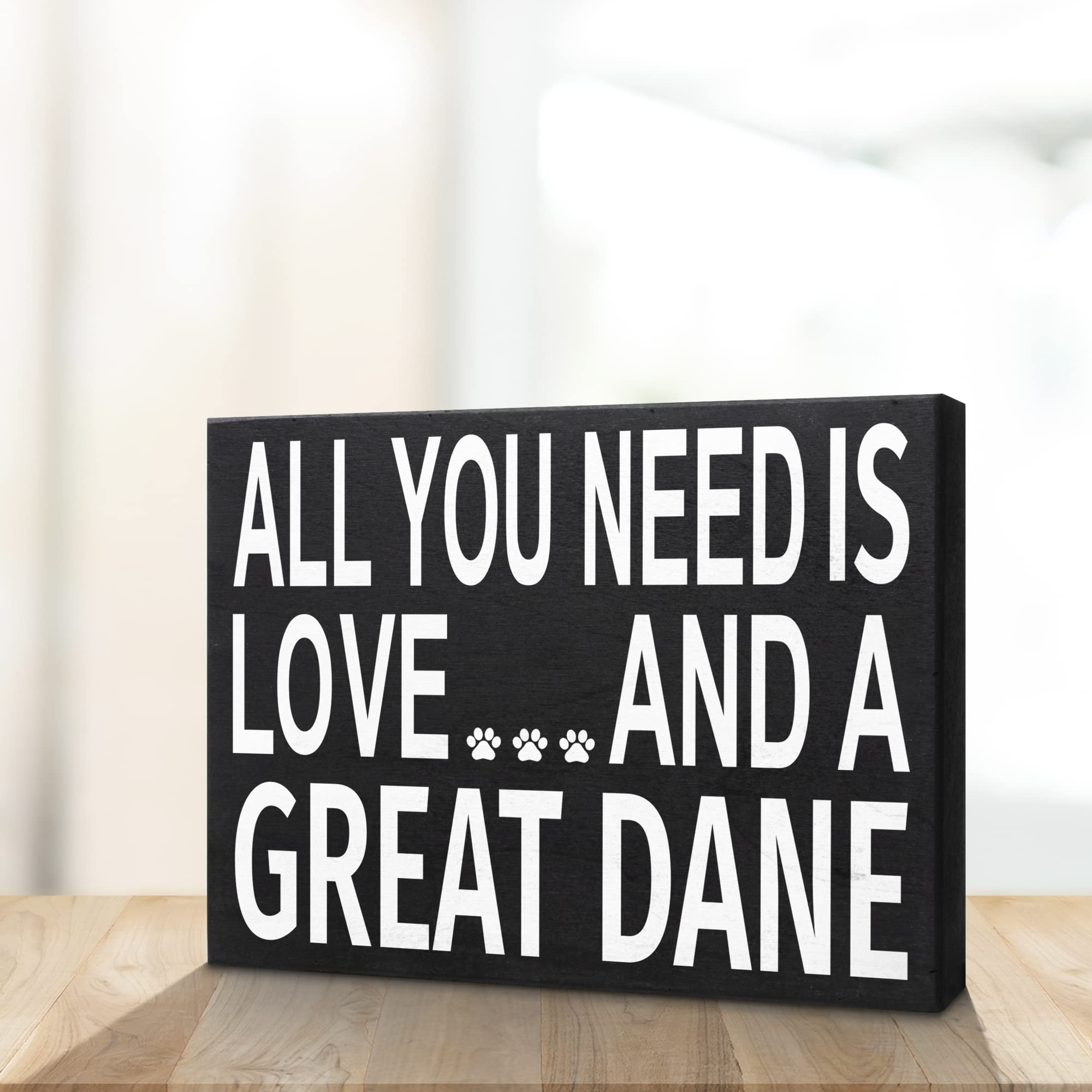 Jennygems Great Dane Gifts, All You Need Is Love And A Great Dane Wooden Sign, Wall Hanging And Shelf Decor, Made In Usa