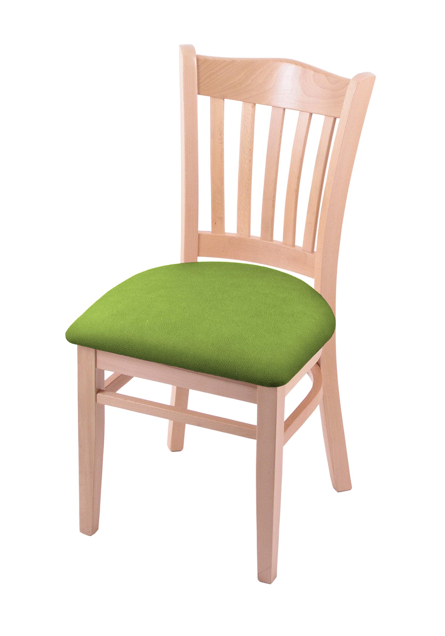 Holland Bar Stool Co. 3120 18 Chair with Natural Finish and Canter Kiwi Green Seat