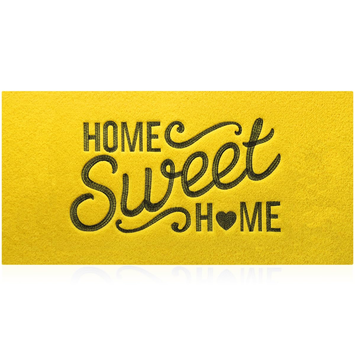 Aazzkang Yellow Door Mat Outdoor Indoor Decorative Home Sweet Home Doormat Large 48'X18' With Non Slip Rubber Backing Ultra Ab