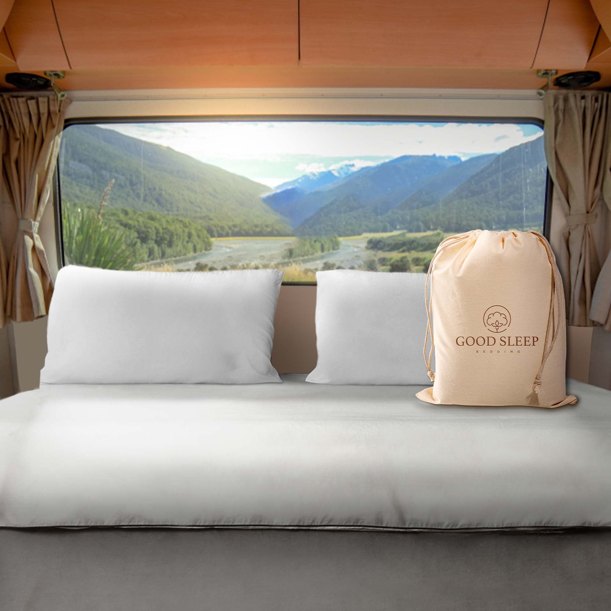 Rv Short King 4 Piece White Sheets Set, 100% Egyptian Cotton, 600 Tc Soft Camper Bedding, Easy To Wash, Snug Fit Rv Mattress Cov