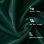 Lazzzy Blackout Velvet Curtains Green Thermal Insulated Curtains 84 Inch Long Drapes For Bedroom Living Room Darkening Window Treatments Grommet Living Room Curtains Set Of 2 Panels Emerald Green