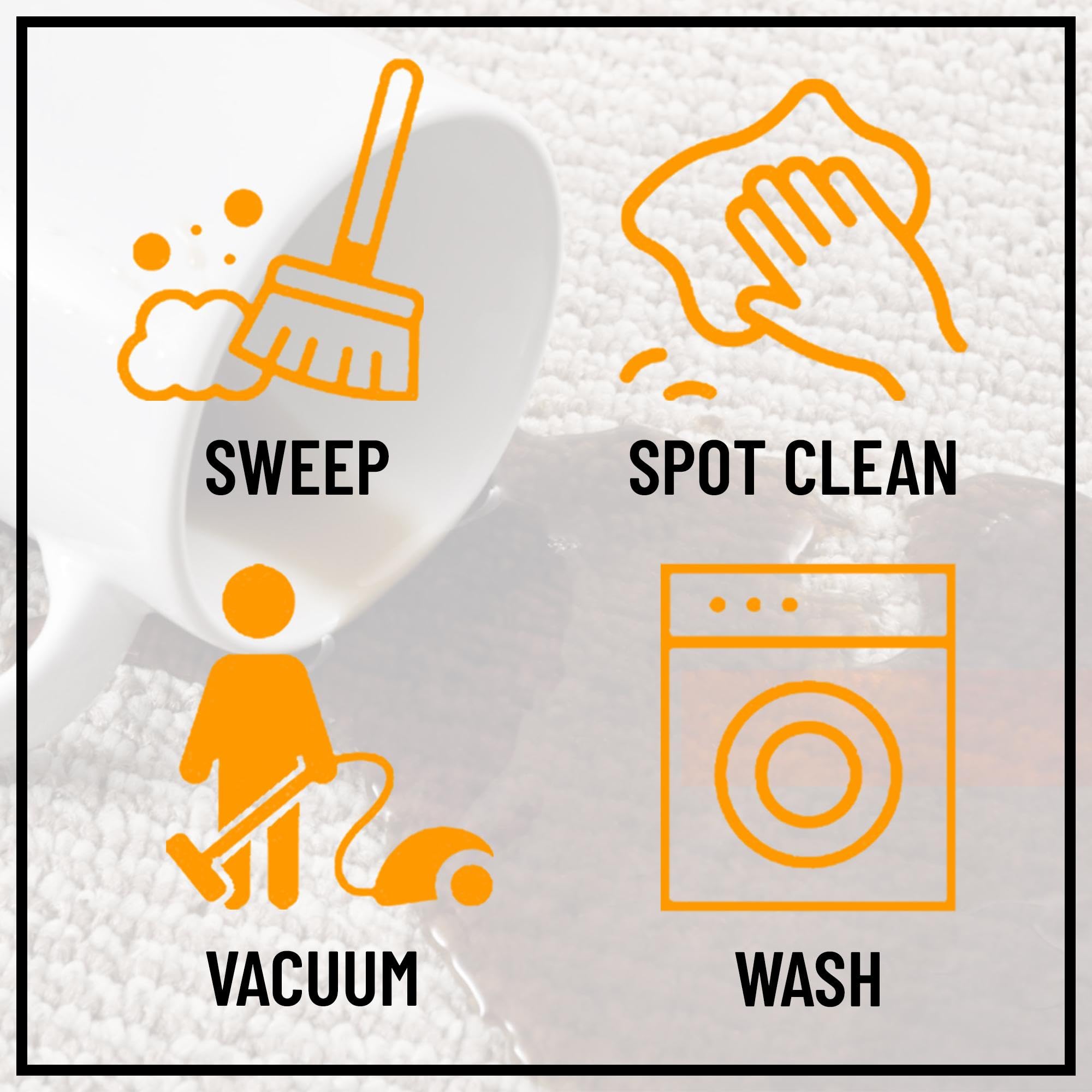 Machine Washable Text Design Rug Non-Slip Rubberback 2X5 Laundry Room Runner Rug For Bathroom, Washroom, 20'' X 59'', Baby Blue