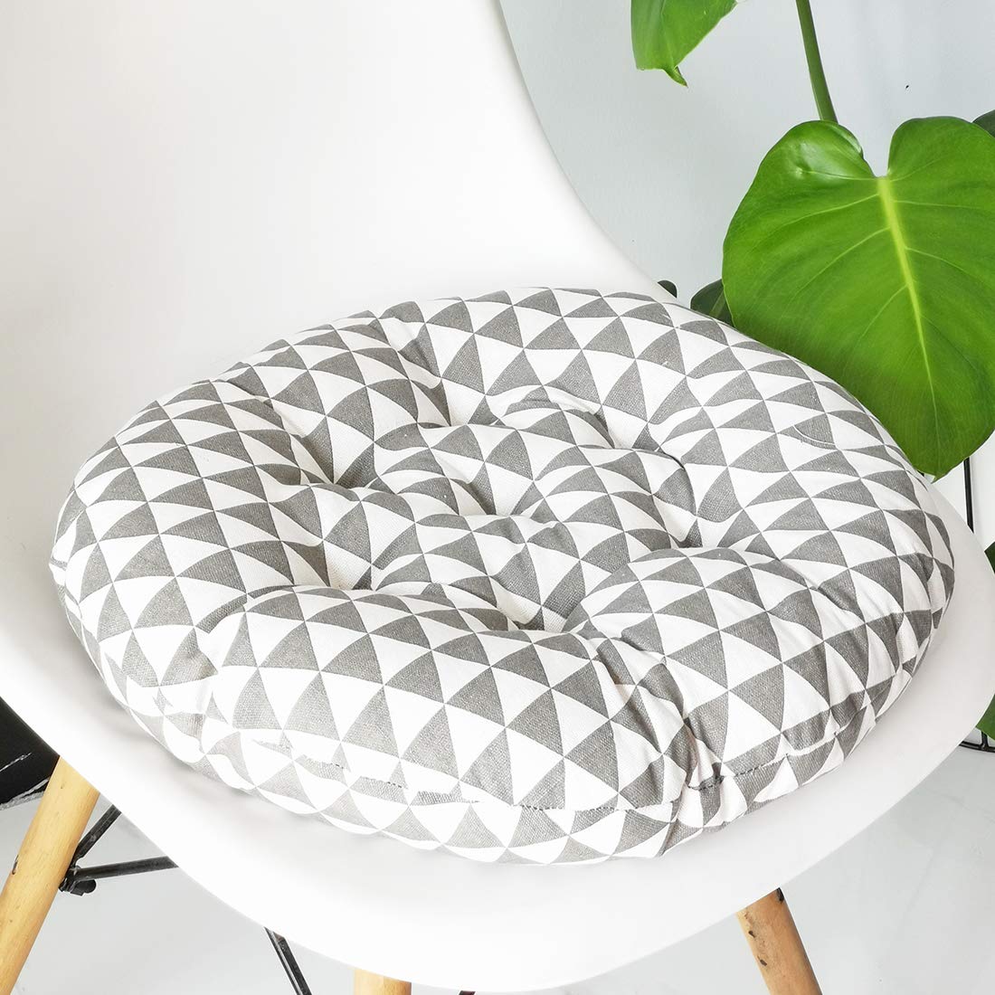 Vctops Bohemian Soft Round Chair Pad Garden Patio Home Kitchen Office Seat Cushion Greywhite Diameter 16'