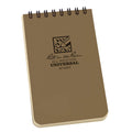 Rite In The Rain Weatherproof Top Spiral Notebook, 3' X 5', Tan Cover, Universal Pattern, 6 Pack (No. 935Tl6) , Beige