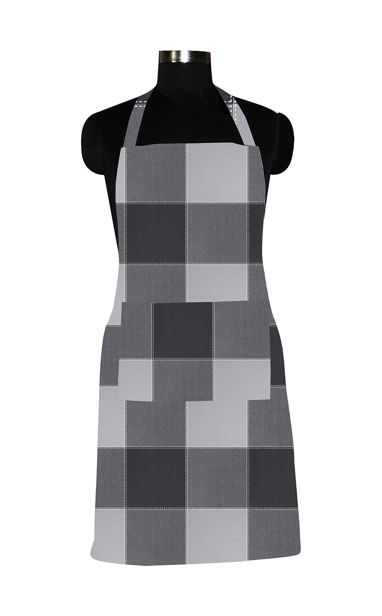 Airwill Cotton Kitchen Cooking Aprons (4Way Grey)