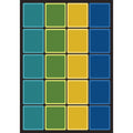 Joy Carpets Blocks Abound Rug, Earthtone, 5 '4 '' x 7 '8 ''