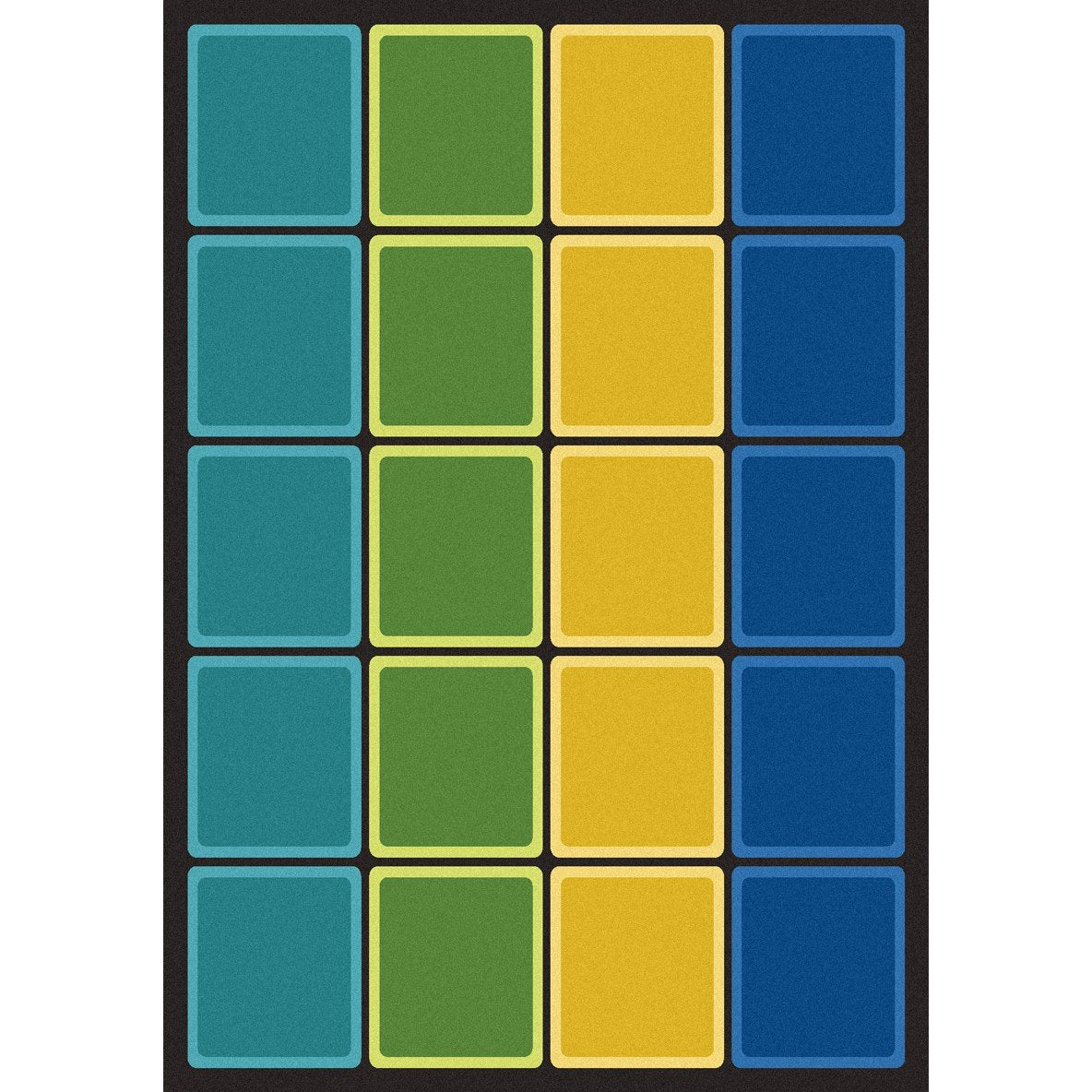 Joy Carpets Blocks Abound Rug, Earthtone, 5 '4 '' x 7 '8 ''