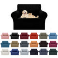 2025 New Stretch Chair Sofa Slipcovers Couch Cover For 1 Seater Furniture Protector Sofa Covers With Elastic Bottom Jacquard Fabric Small Checks For Pets, Kids - Black