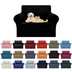 2025 New Stretch Chair Sofa Slipcovers Couch Cover For 1 Seater Furniture Protector Sofa Covers With Elastic Bottom Jacquard Fabric Small Checks For Pets, Kids - Black