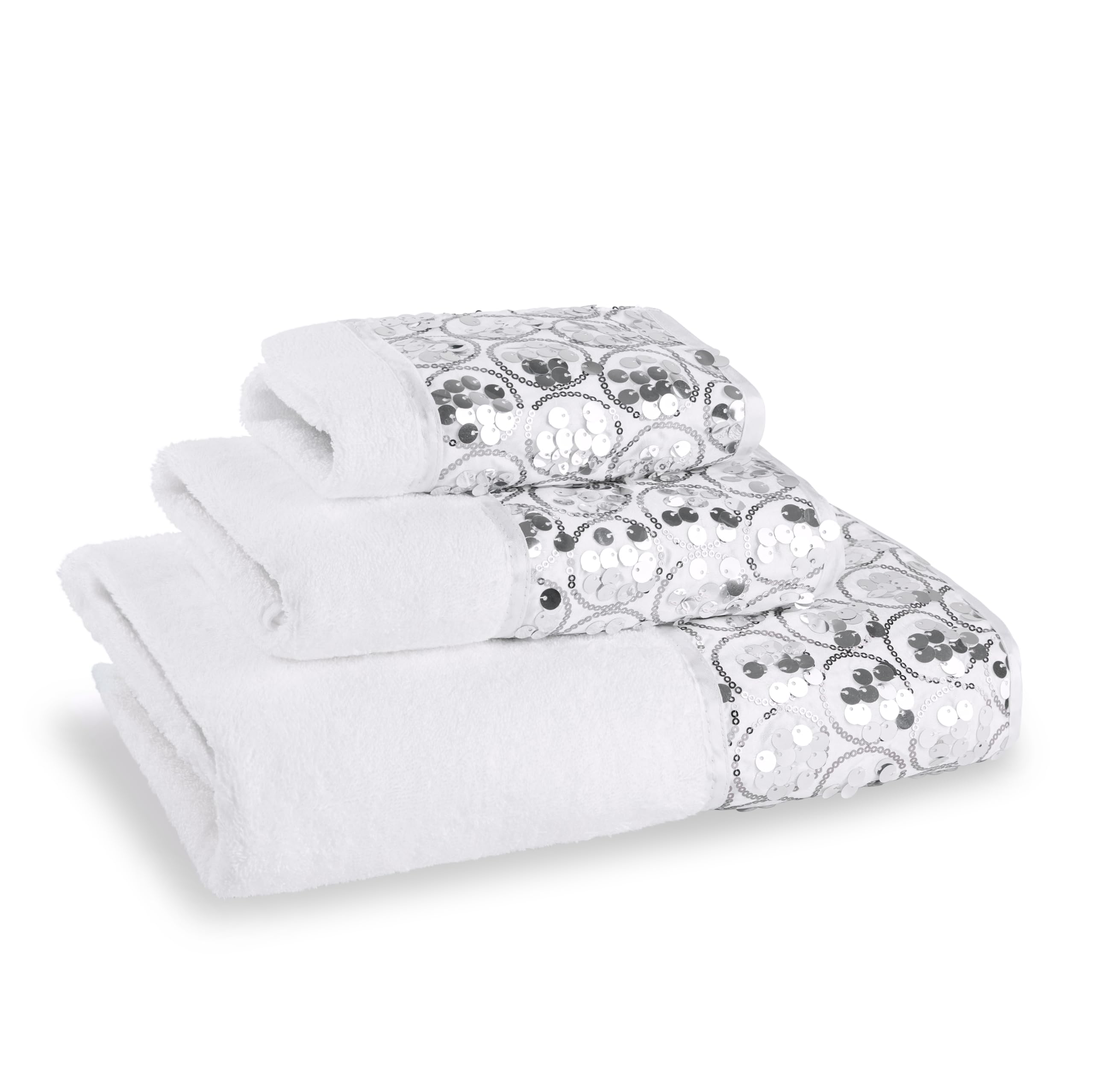 Zahari Home Sinatra 3 Piece Bathroom Towel Set Bath Towel Hand Towel Wash Cloth Absorbent, White