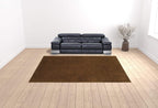 HomeRoots 508990 10 x 13 ft. Brown Shag Hand Tufted Handmade Stain Resistant Rectangle Area Rug