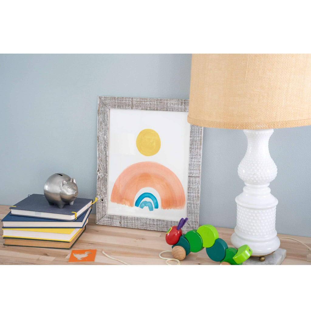 Barnwoodusa | Farmhouse 5X7 Picture Frame | 1 1/2 Inch Molding | 100% Reclaimed Wood | Rustic | White Wash