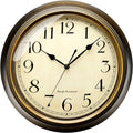 Plumeet Small Metal Wall Clock, 10 Non Ticking Classic Silent Iron Wall Clocks Decorative Kitchen Living Room Bedroom, Arabic 