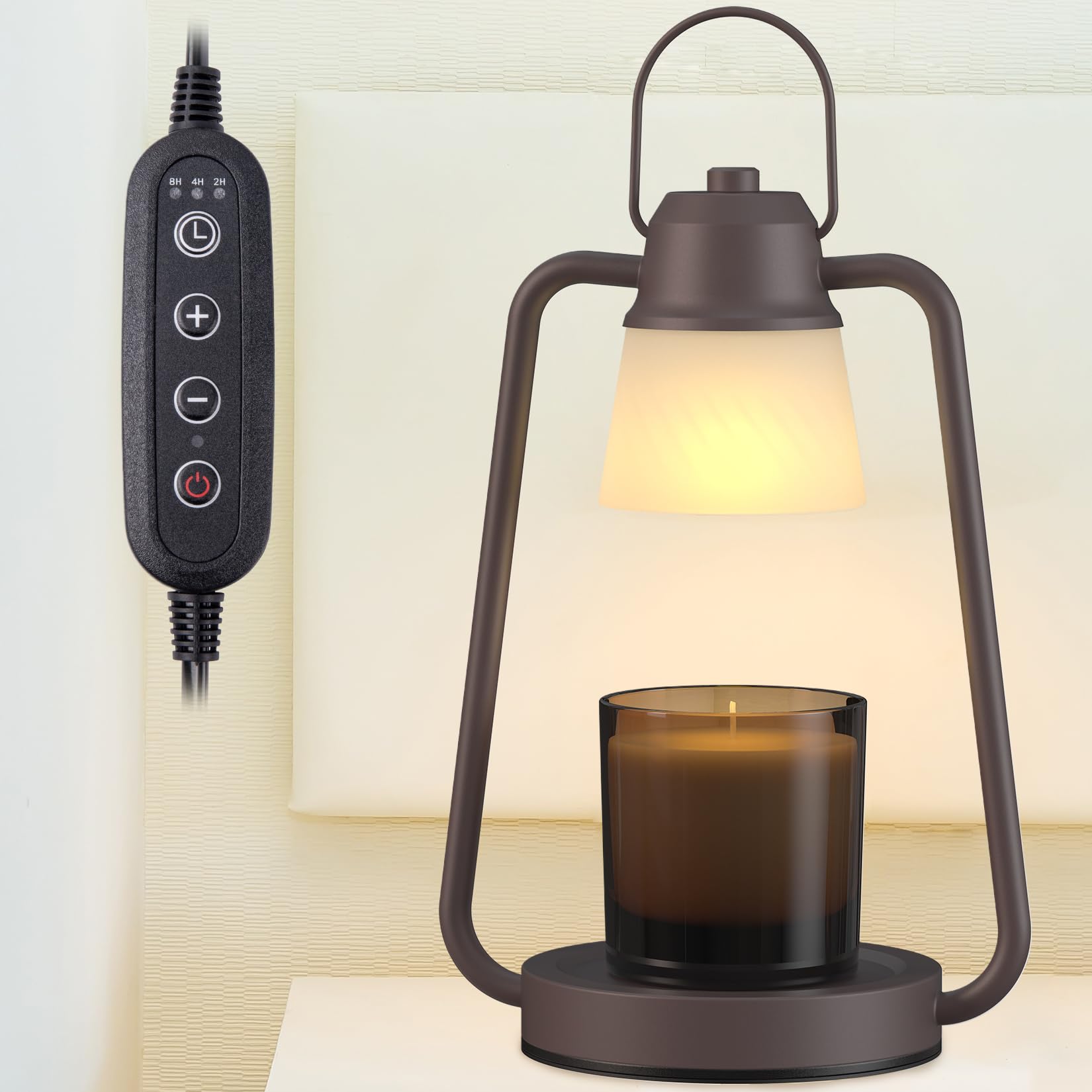 Candle Warmer, Candle Warmer Lamp with Timer & Dimmer Candle Warmer Scented Candles, Electric Candle Warmer for Jar Candles Lamp