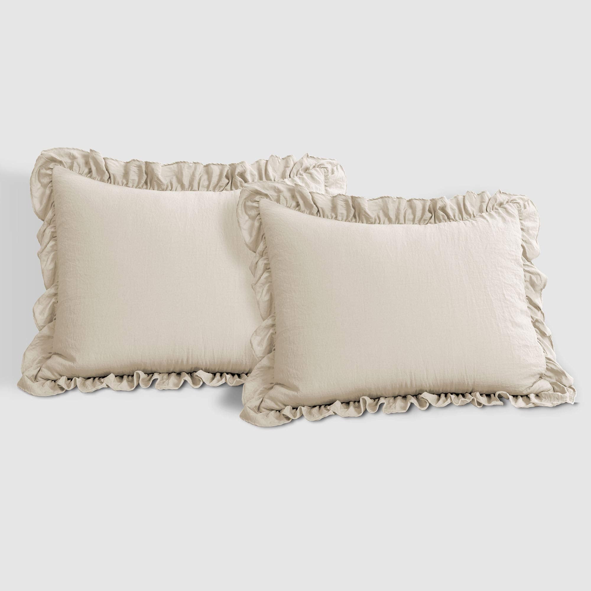 Lush Decor Reyna Ruffle Comforter Set - 3 Piece Cozy Ruffled Bedding Set - Timeless Elegance And Comfort For Bedroom - King, Whe