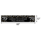 Big Dot Of Happiness Adult 70Th Birthday - Gold - Happy Birthday Decorations Party Banner