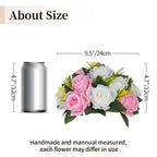 Blosmon Flower Balls Rose Centerpieces: 6 Pcs 9.5 Inch Pink Fake Flowers Kissing Balls Decor Artificial Wedding Floral Arrangeme
