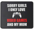 I Love Video Games And Mom Mouse Pad - Valentines Day Video Games Boys Teens - 9.5 X 7.8 Inch Mouse Mat Gaming Gamer Gifts - Fun