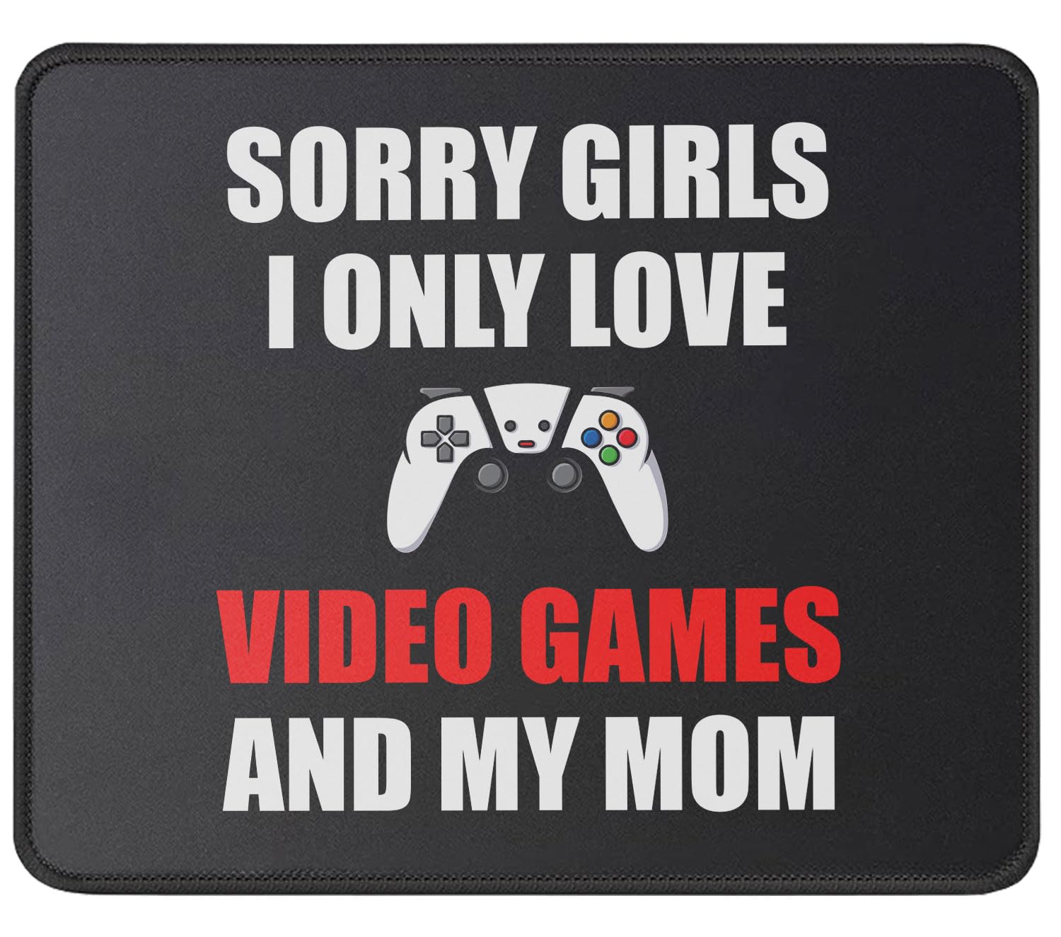 I Love Video Games And Mom Mouse Pad - Valentines Day Video Games Boys Teens - 9.5 X 7.8 Inch Mouse Mat Gaming Gamer Gifts - Fun