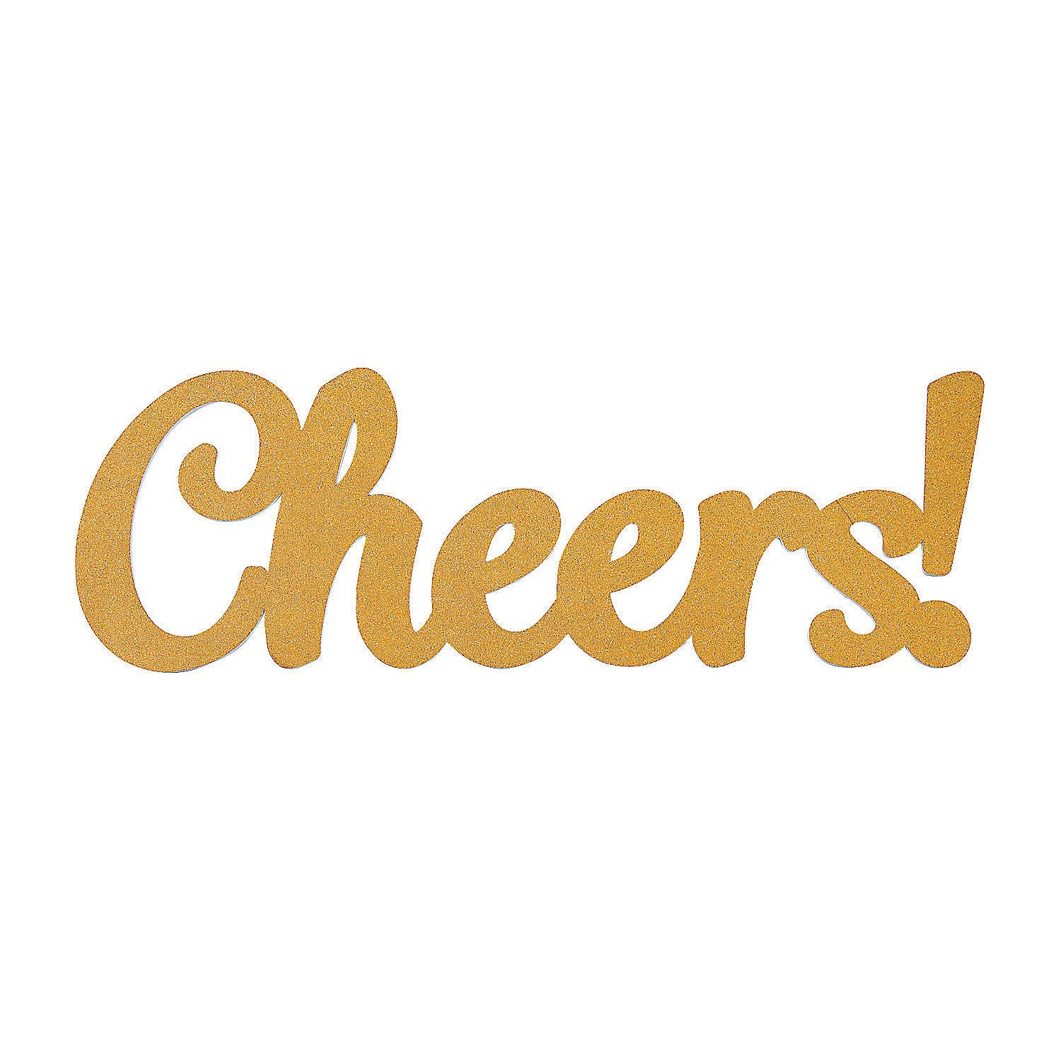 LARGE GLITTER CHEERS FOAM SIGN - Party Decor - 1 Piece