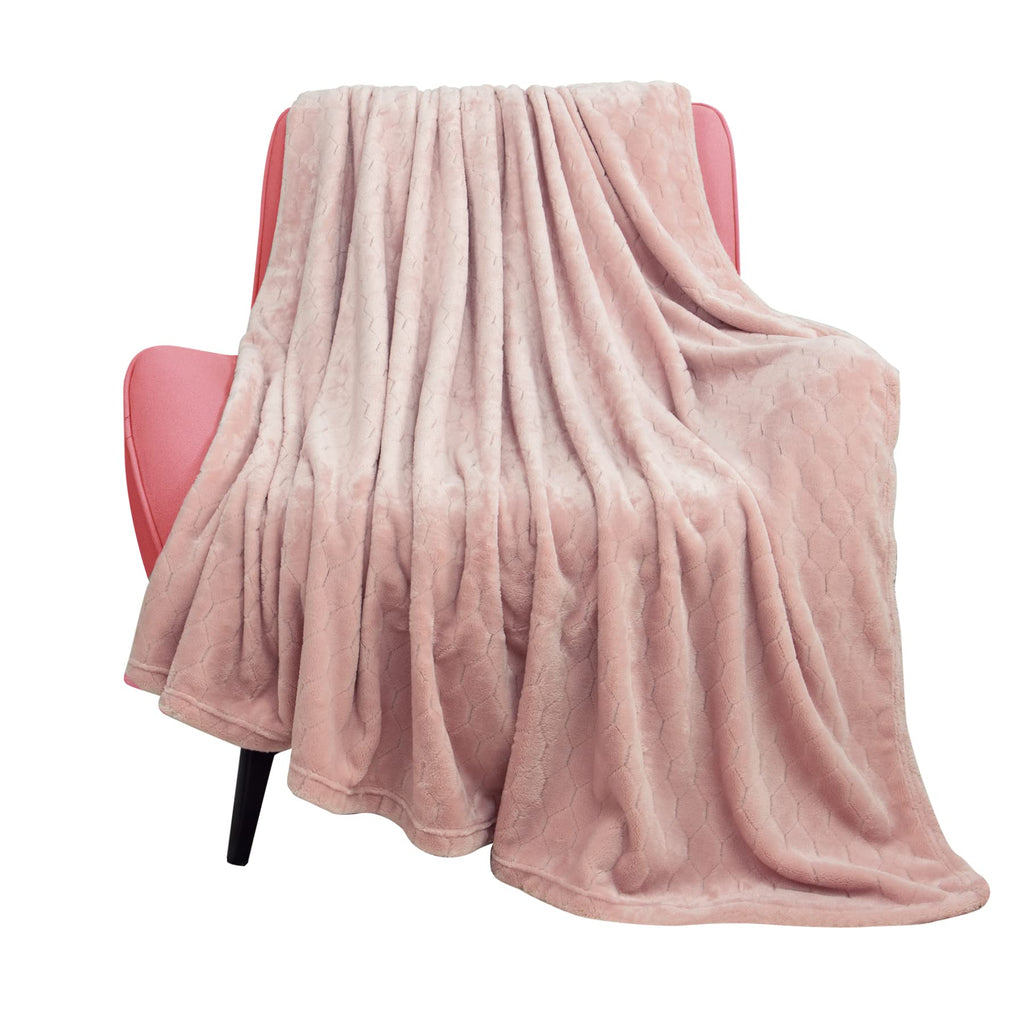 Toonow Fleece Blanket Super Soft Cozy Throw Blanket 50' X 60', Lightweight Fuzzy Comfy Textured Flannel Blanket Winter Warm Pl