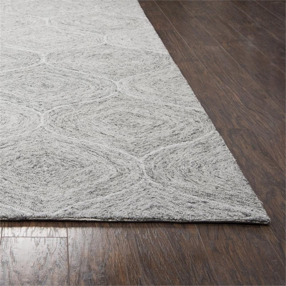 Rizzy Home Alora Decor London 9' X 12' Trellis Gray/Gray/Rust/Blue Hand-Tufted Area Rug