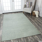 Rizzy Home | Tw2922 | Twist Collection | Wool Area Rug | 5' X 8' | Blue/Off White Chevron