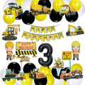 Fi  Flick In 47 Pcs Jcb Construction 3Rd Birthday Decoration Set Of Happy Birthday Cardstock Paper Banner Transport Theme Dump 