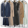 Garment Bags Zippered Hanging Storage Protect Dust Closet Organization Hanging Clothes Bags for Suits, Dresses, Coats (24x48 5Pa