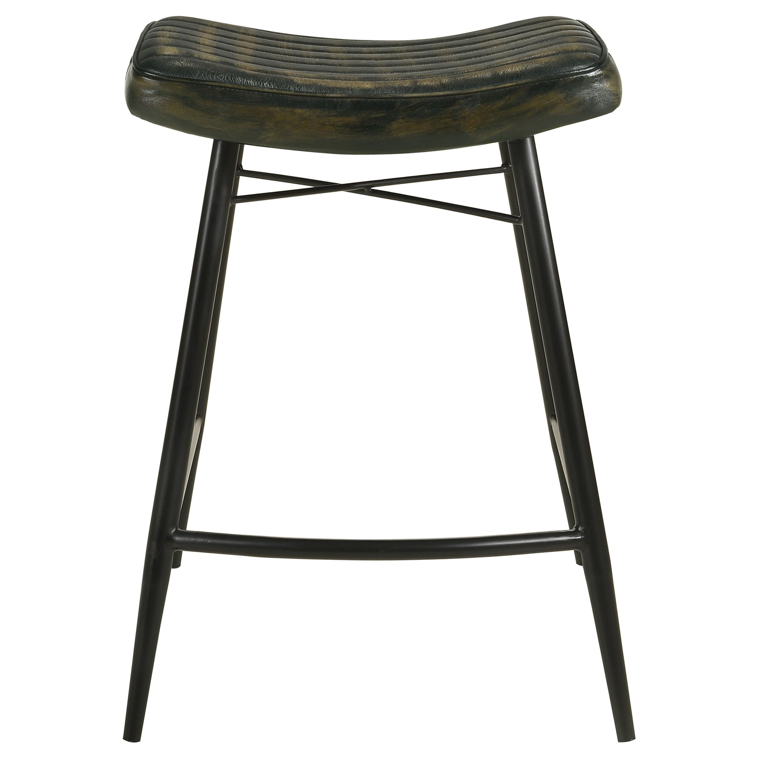 Coaster Home Furnishings Bayu Leather Upholstered Counter Stool Espresso (Set of 2)