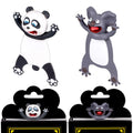 Whaline 3D Cartoon Animal Bookmark 2 Pieces Squashed Land Animals Bookmark Wacky Bookmark Palz, Cute Book Mark Panda Koala Cute