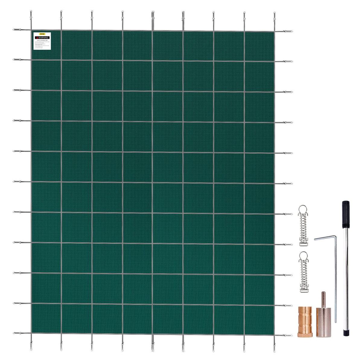 Vevor Inground Pool Safety Cover, 16 Ft X 30 Ft Rectangular Winter Pool Cover, Triple Stitched, High Strength Mesh Pp Material W