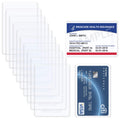 Wisdompro 10 Pack New Medicare Card Holder Protector Sleeves, 6 Mil Soft And Flexible Clear Pvc Wallet Size Slot For Social Secu