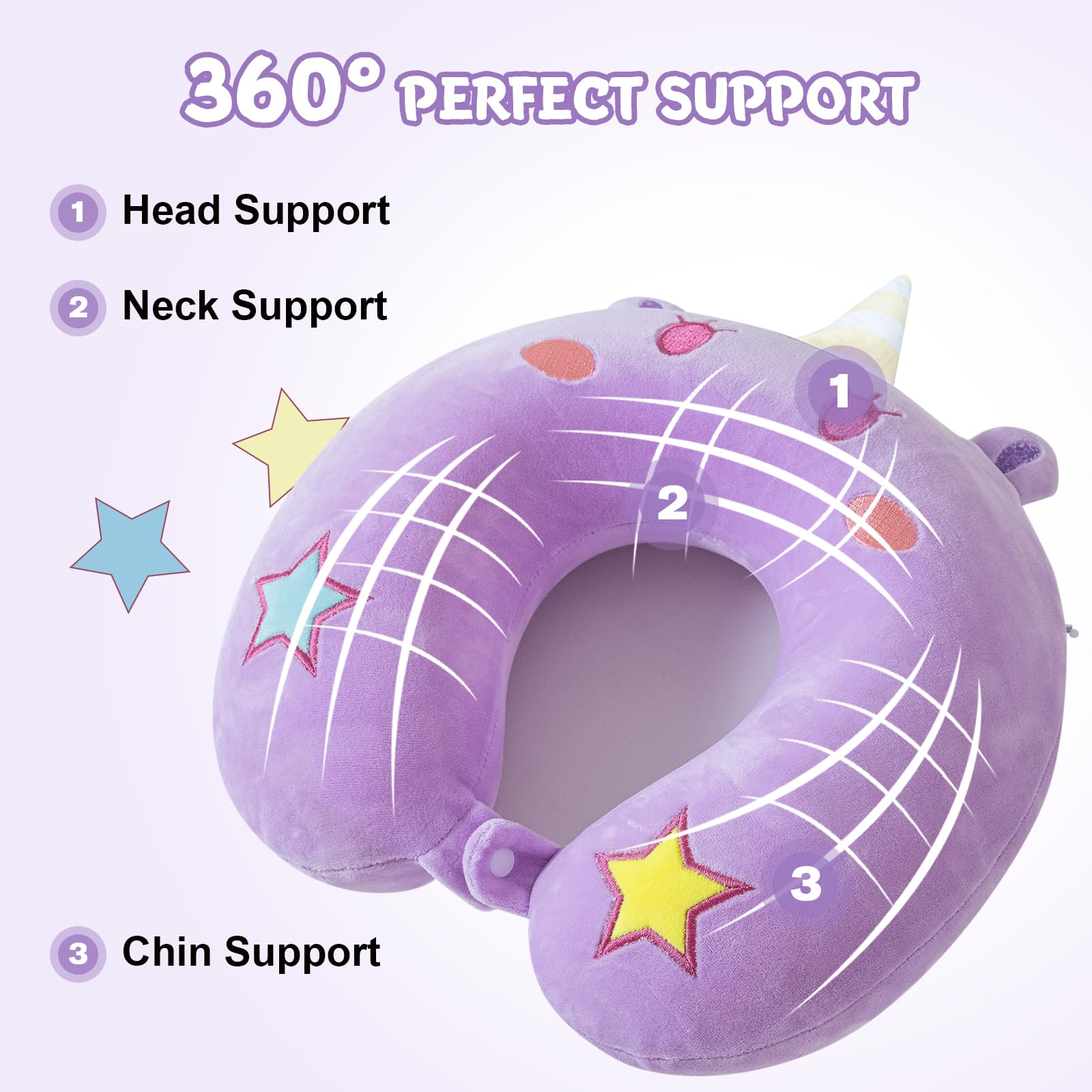 Cirorld Travel Pillow For Kids Adult Cute Neck Pillow For Traveling Memory Foam Airplane Pillow Sleep Mask Animal Flight Pillow