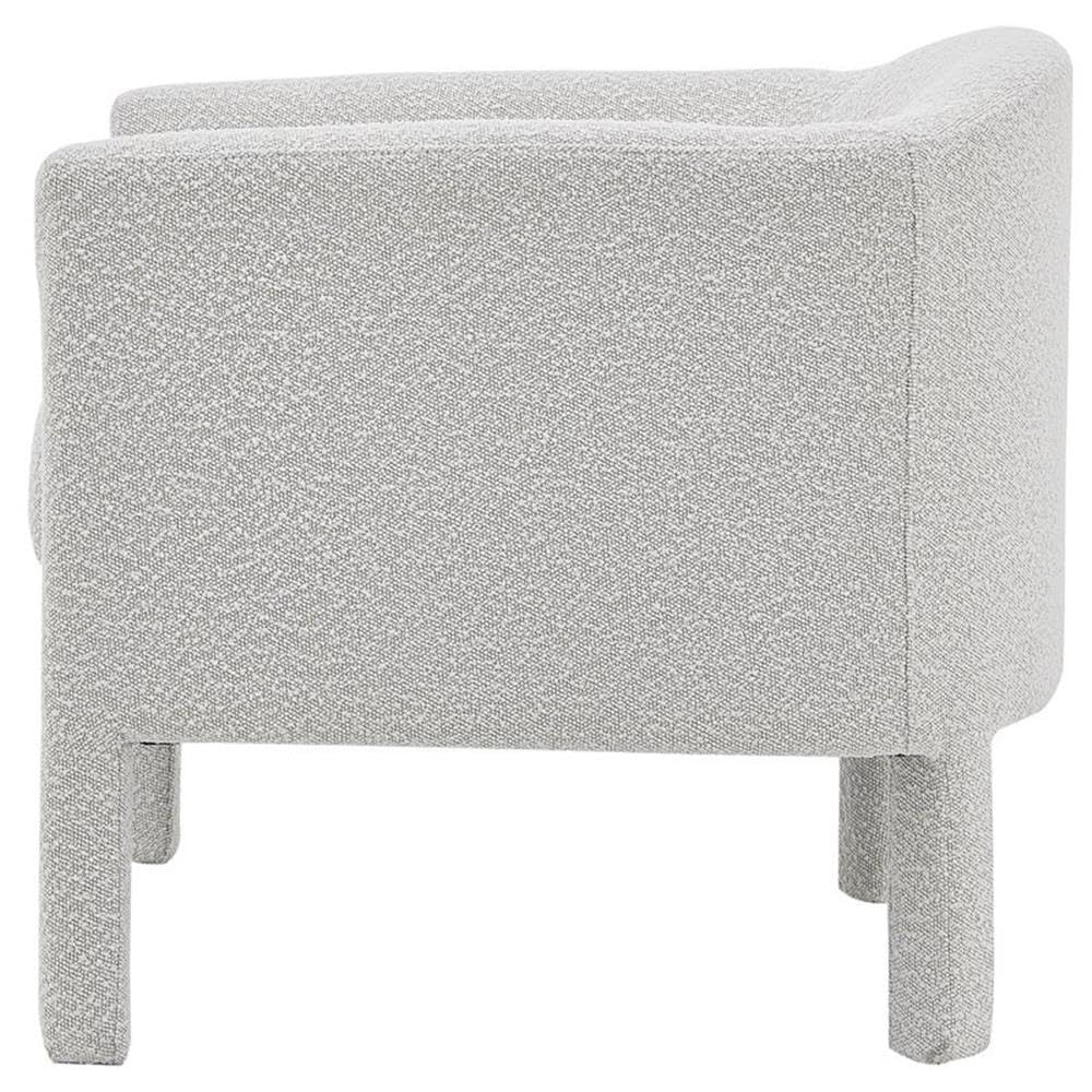 Npd Furniture And More Jennifer Fabric Arm Accent Chair, Boucle Beige
