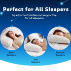 Kucey Cooling Side Sleeper Pillow For Neck And Shoulder Pain, Luxury Shredded Memory Foam Curved Bed Pillows For Sleeping Set Of
